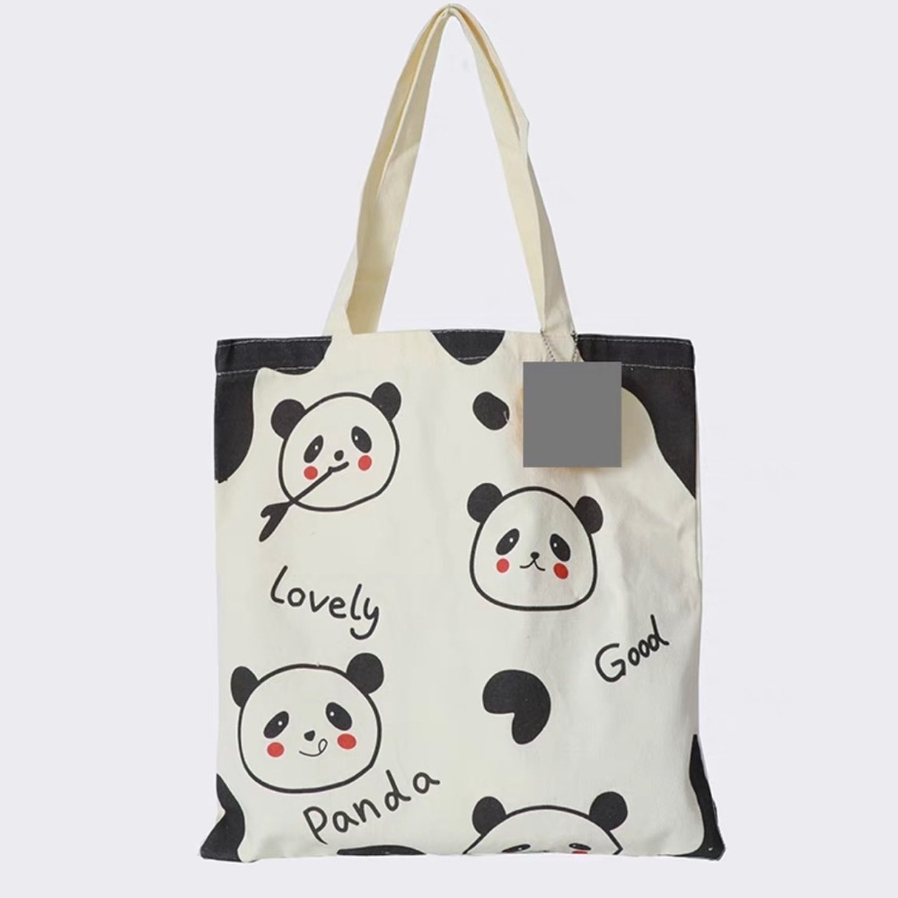 Canvas Panda Tote Bag (New)